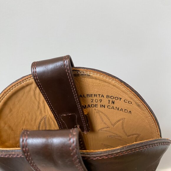 Chocolate Brown Alberta Boot Company Cowboy Boots (Men's Size 9) - Picture 3 of 5